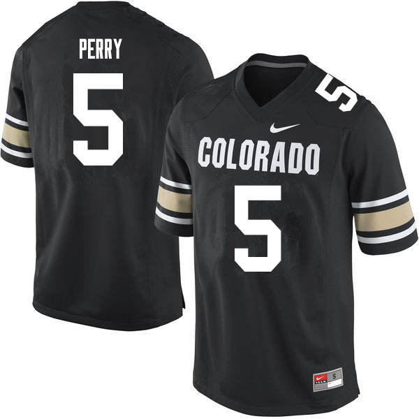 Men #5 Mark Perry Colorado Buffaloes College Football Jerseys Sale-Home Black - Click Image to Close